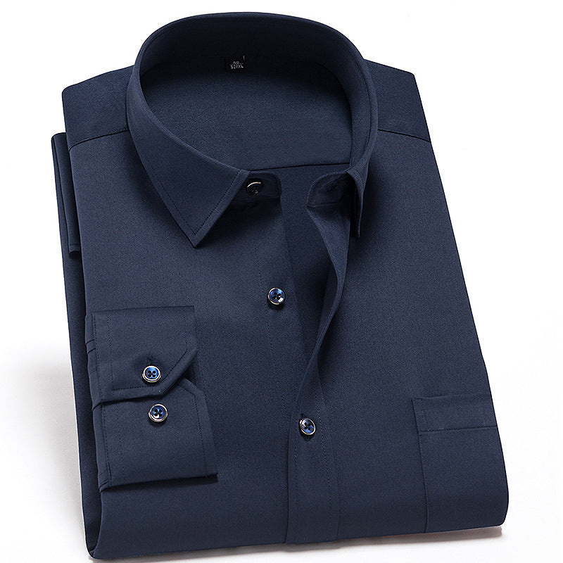 Heren Overhemd | Klassiek & Formeel | Effen Kleur | Katoen-Polyester Blend