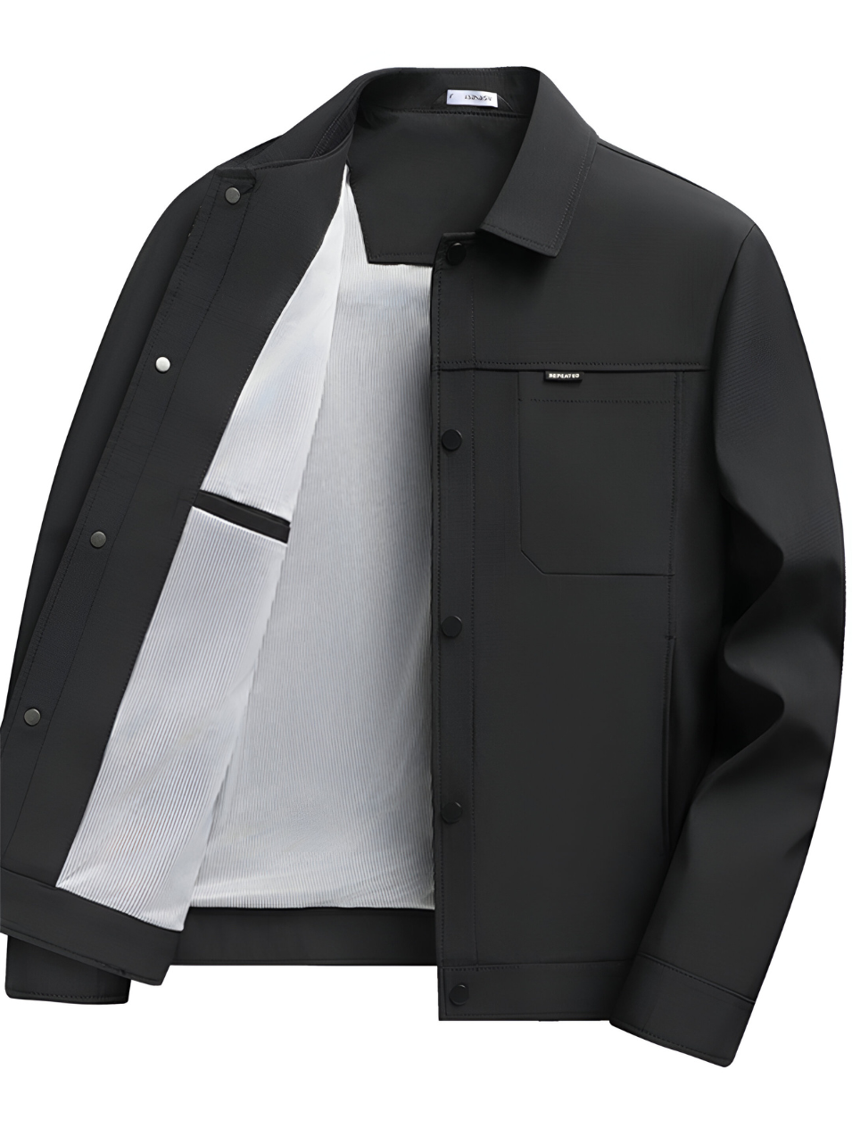 Heren Casual Jas | Duurzaam & Stijlvol | Knoopsluiting & Meerdere Zakken | Lente & Herfst