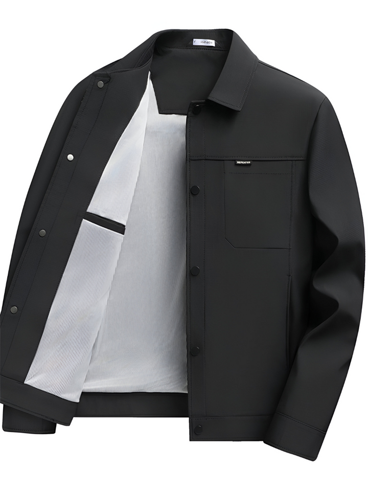 Heren Casual Jas | Duurzaam & Stijlvol | Knoopsluiting & Meerdere Zakken | Lente & Herfst