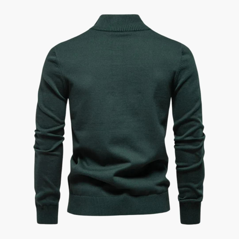 Truien Heren | Half-Zip Trui met Strepen & Comfort Fit