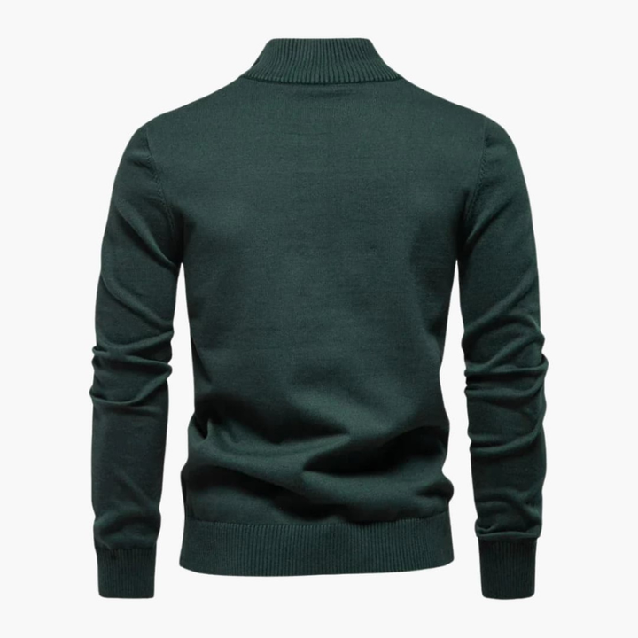 Truien Heren | Half-Zip Trui met Strepen & Comfort Fit