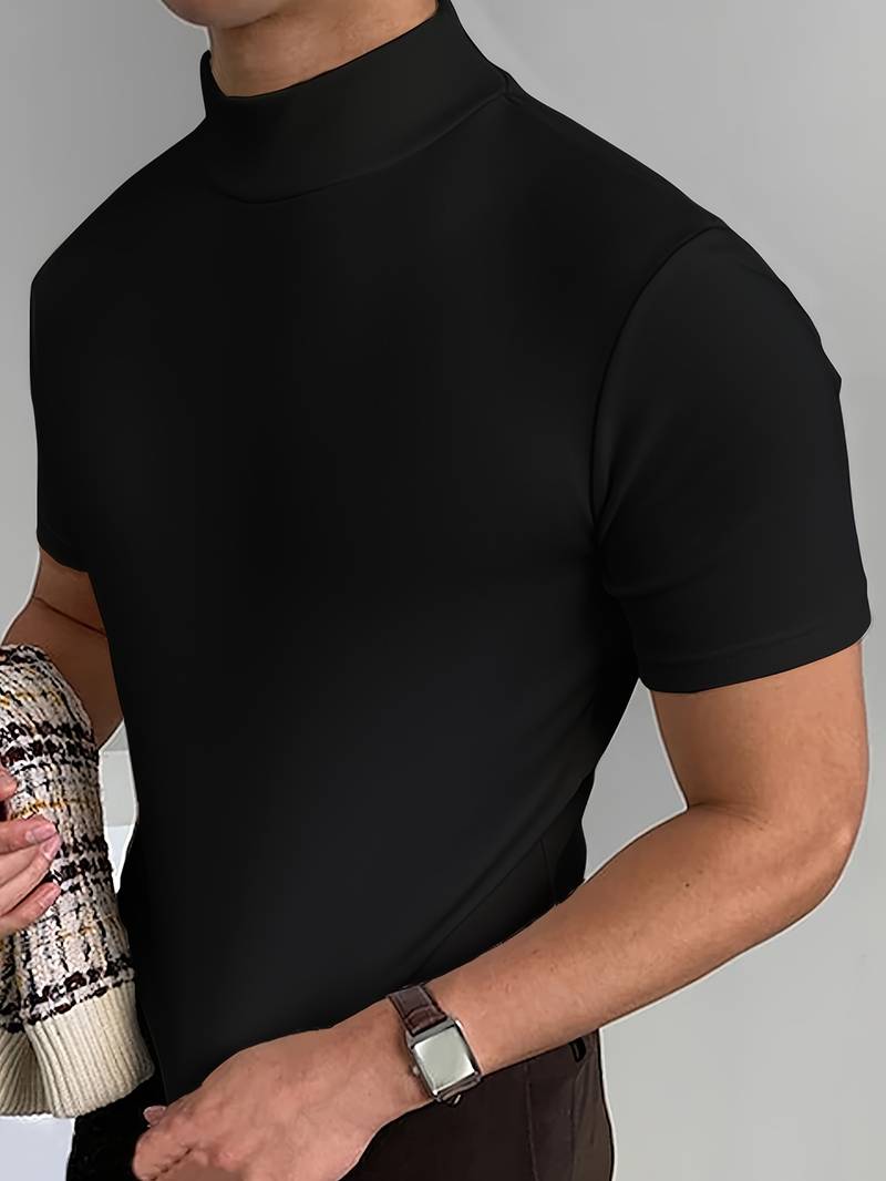 Heren T-shirt | Korte Mouwen & Colkraag | Slim Fit Zomerbasis | Katoen