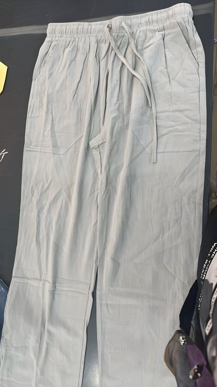Heren Broek | Ademend Katoen | Losse Pasvorm & Rechte Pijp | Zomer Casual