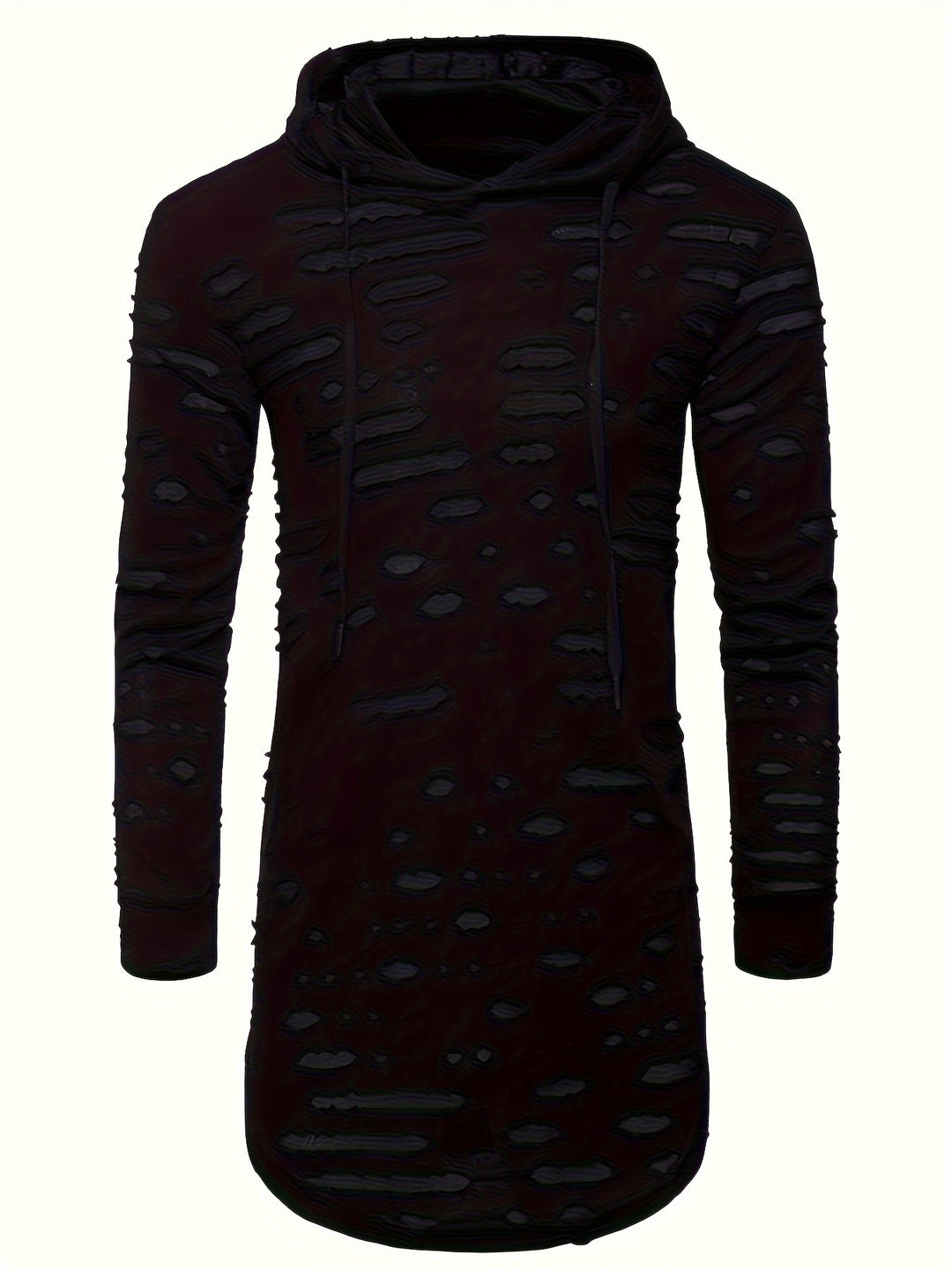 Herensweatshirt | Halflang & Gescheurd Design | Trendy & Casual | Met Capuchon