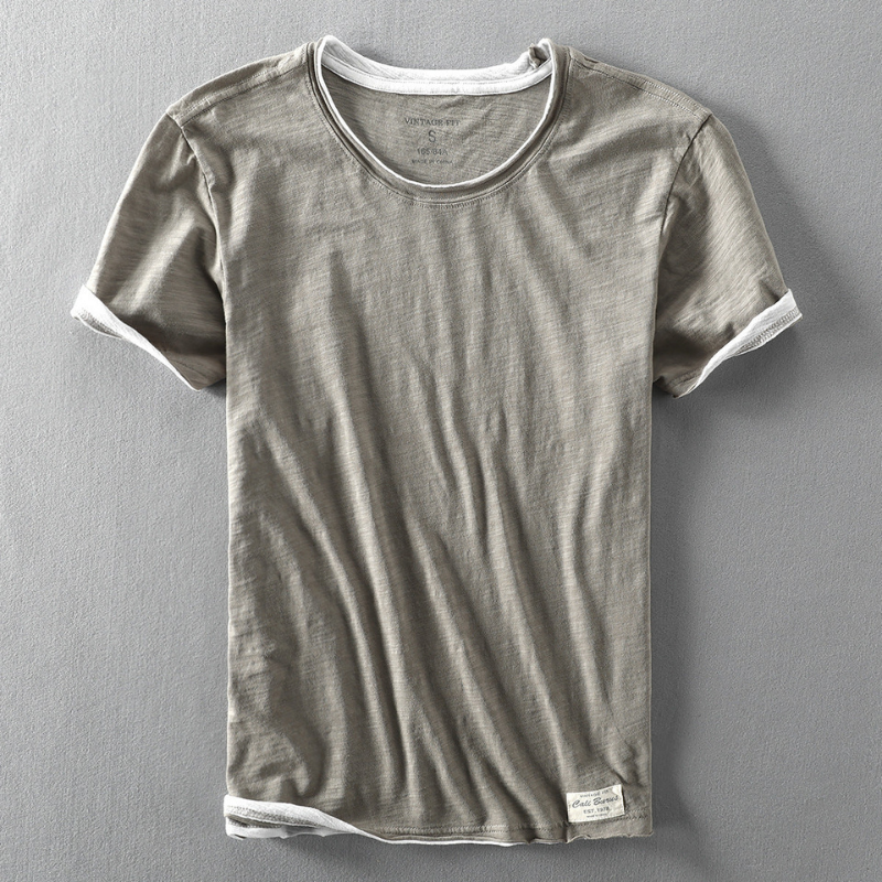 Heren Top | Slimfit | Korte Mouw | Zomer