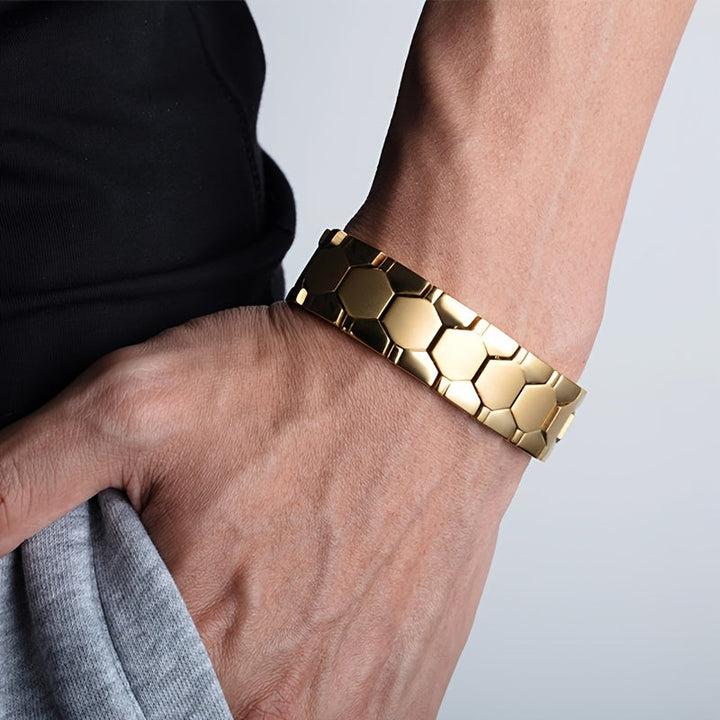 Heren Armband | Titanium Staal | Waterdicht & Verstelbaar | Stijlvol Design