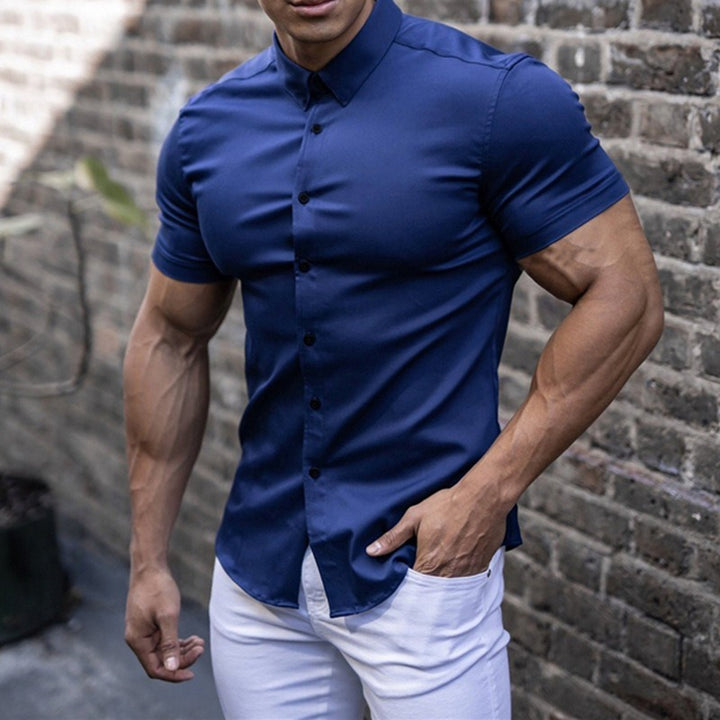 Heren Overhemd | Slanke pasvorm | Korte Mouw | Casual & Zakelijk | Zomerstijl