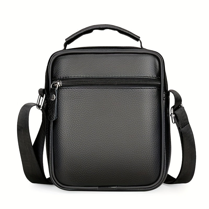 Heren Schoudertas | Echt Rundleer | Verstelbare Band & Functioneel Design | Casual Stijl
