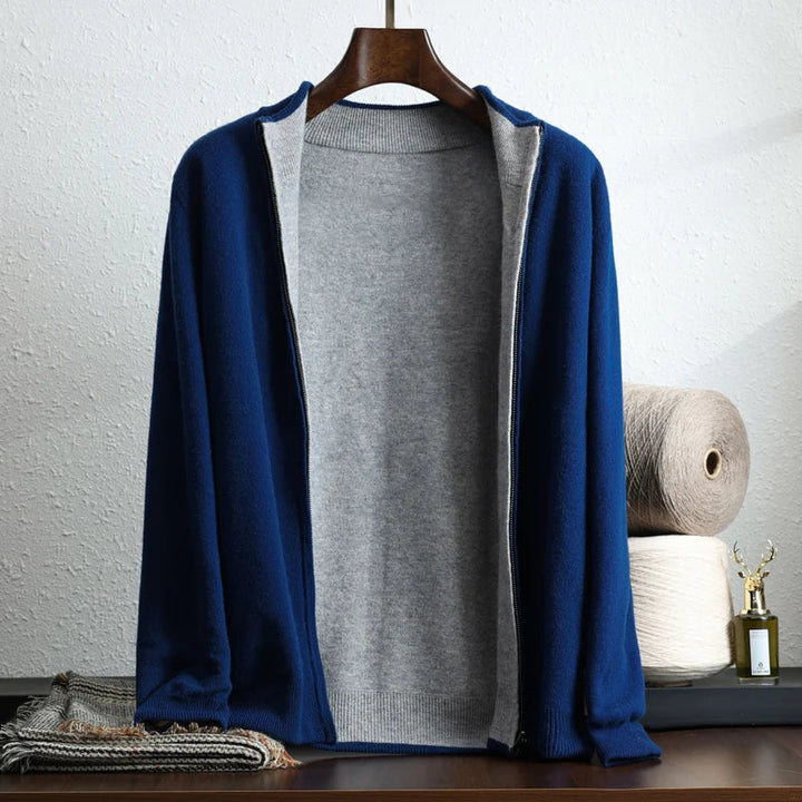 Heren Cardigan | Straight | Met Rits | Lange mouw