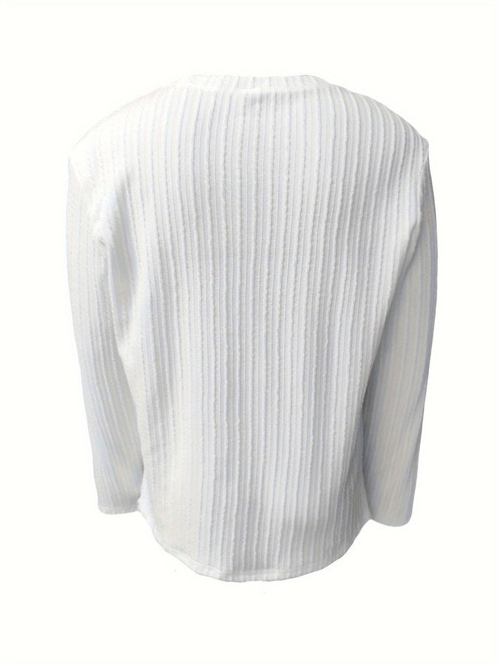 Heren T-shirt | Slim Fit & Stretch | Lange Mouwen | Voor Najaar & Winter