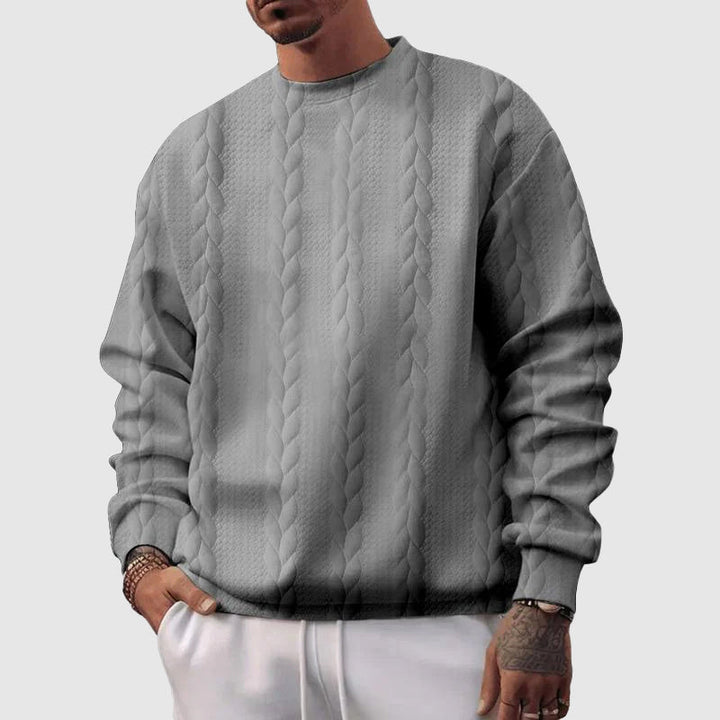 Casual jacquard gebreide trui voor comfort en moderne uitstraling | Roel