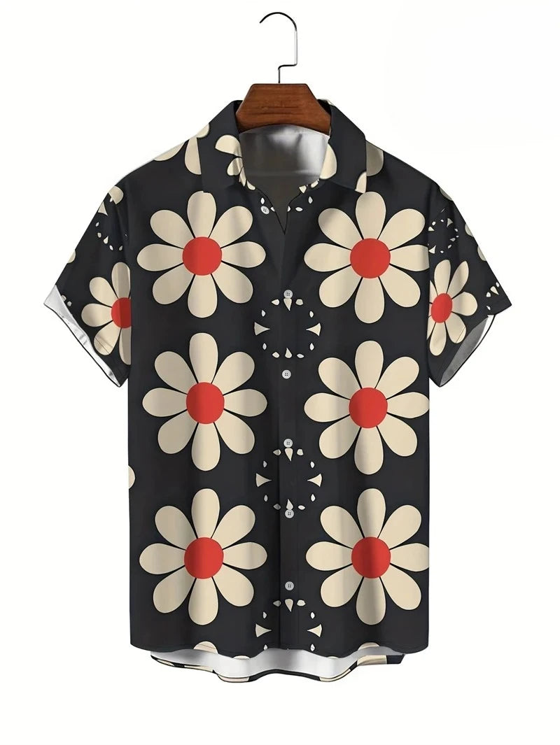 Heren Shirt | Blommig | Kortmouw | Zomer