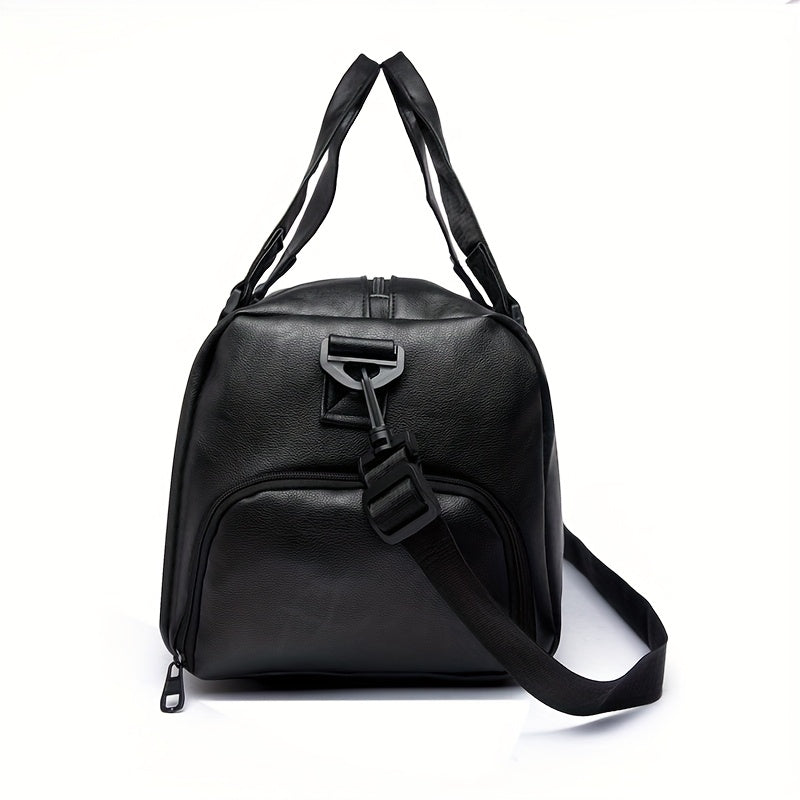Heren Reistas | Vintage Stijl  | Telescopisch Handvat & Crossbodyband | Zwart