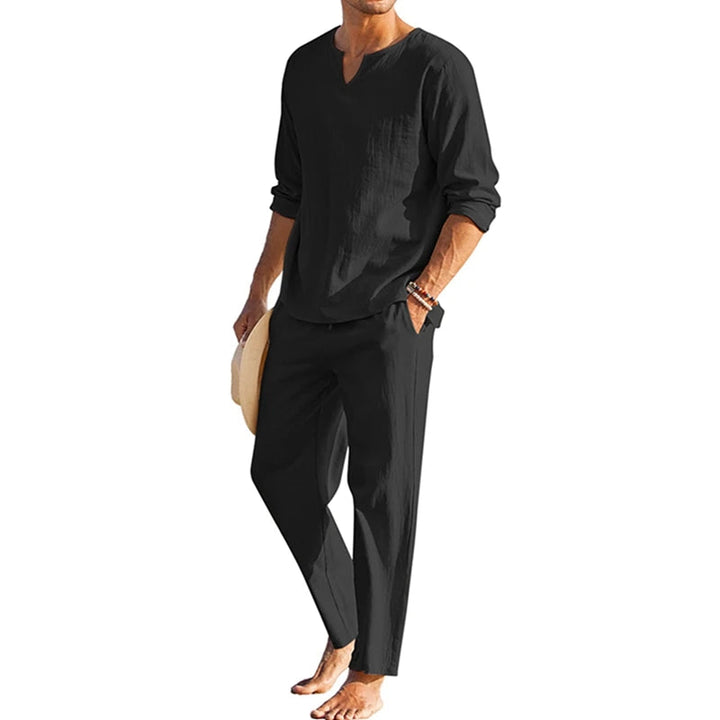 Heren Set | Straight | Lange Mouw Met Elastische Taille | Zomer