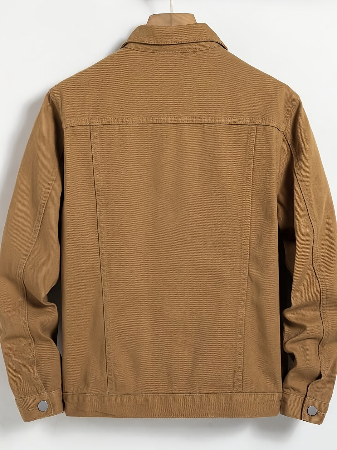 Heren Denim Jas | Klassiek & Duurzaam | Knoopsluiting & Borstzakken | Bruin