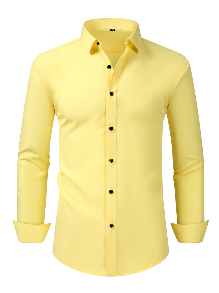 Heren Overhemd | Lange Mouwen & Reverskraag | Ademend & Comfortabel | Polyester