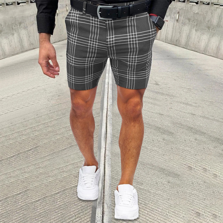 Heren Short | Slimfit | Geruit Patroon | Zomer