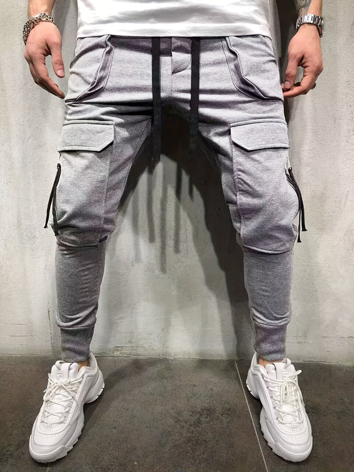 Heren Cargo Broek | Effen Kleur & Klepzakken | Losse Pasvorm | Streetwear & Outdoor Stijl