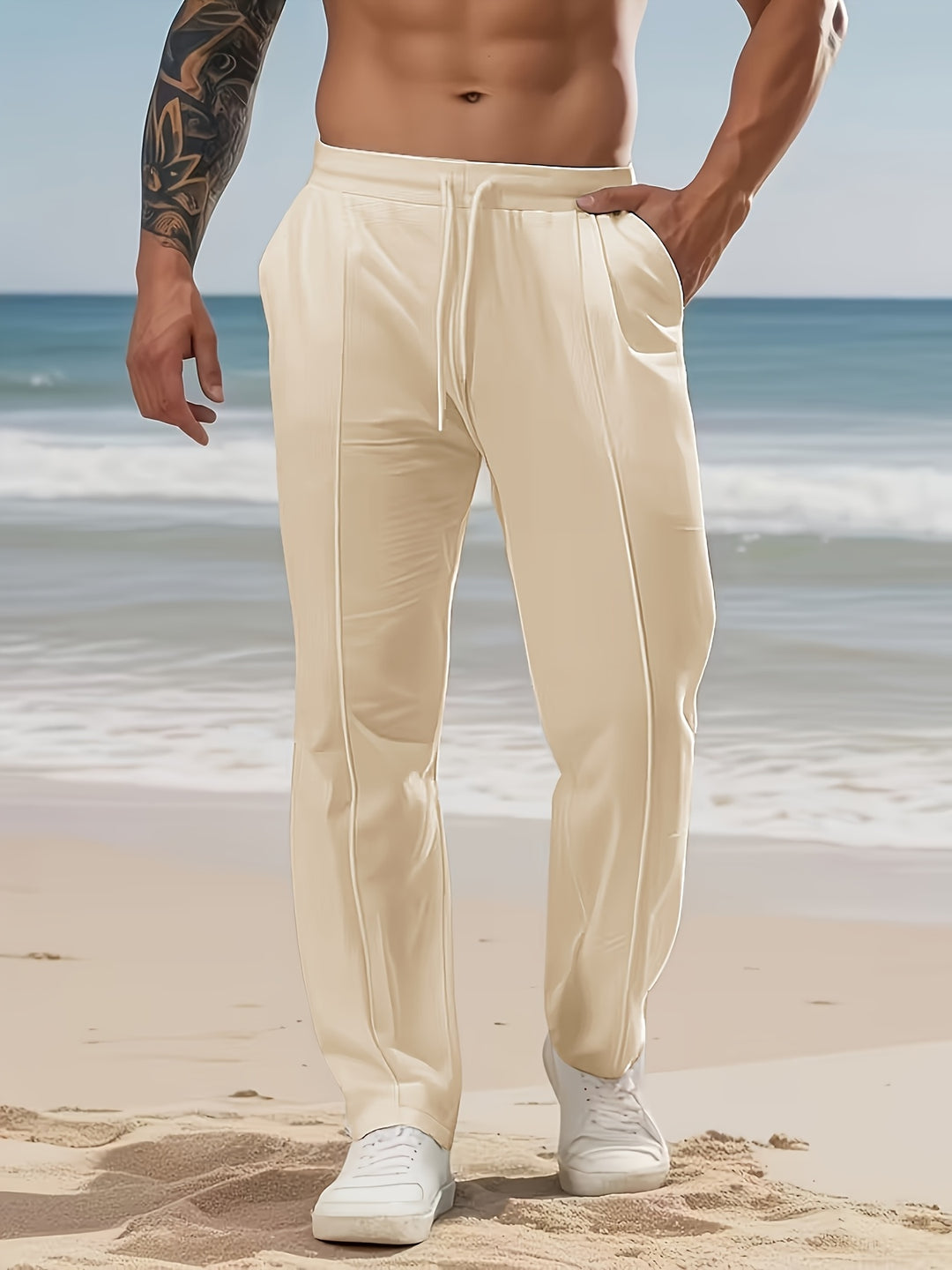 Heren Broek | Tapered | Elastische Taille | Zomer