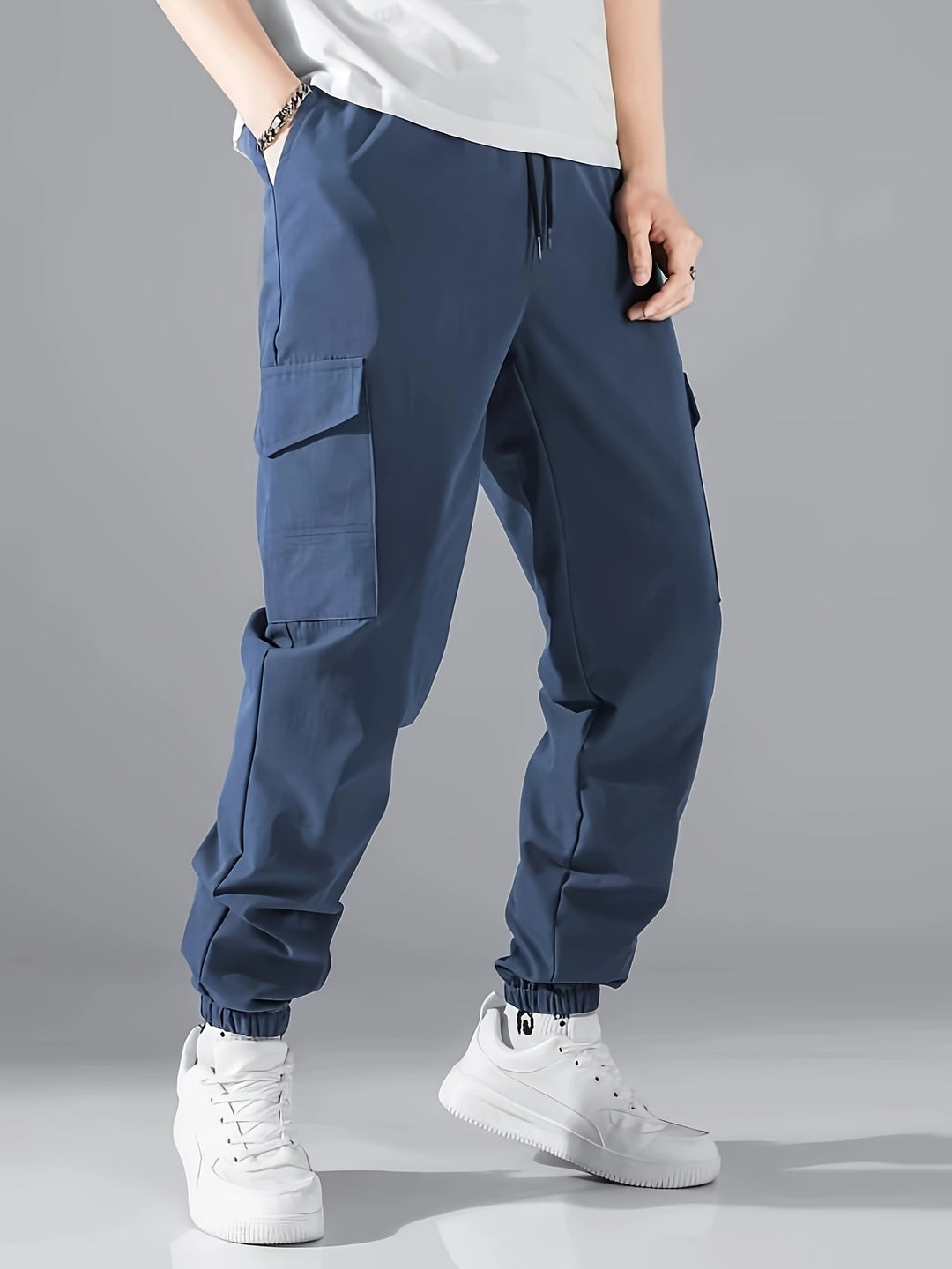 Heren Cargo Broek | Baggy & Comfortabel | Elastische Taille & Multi-Zakken | Streetwear