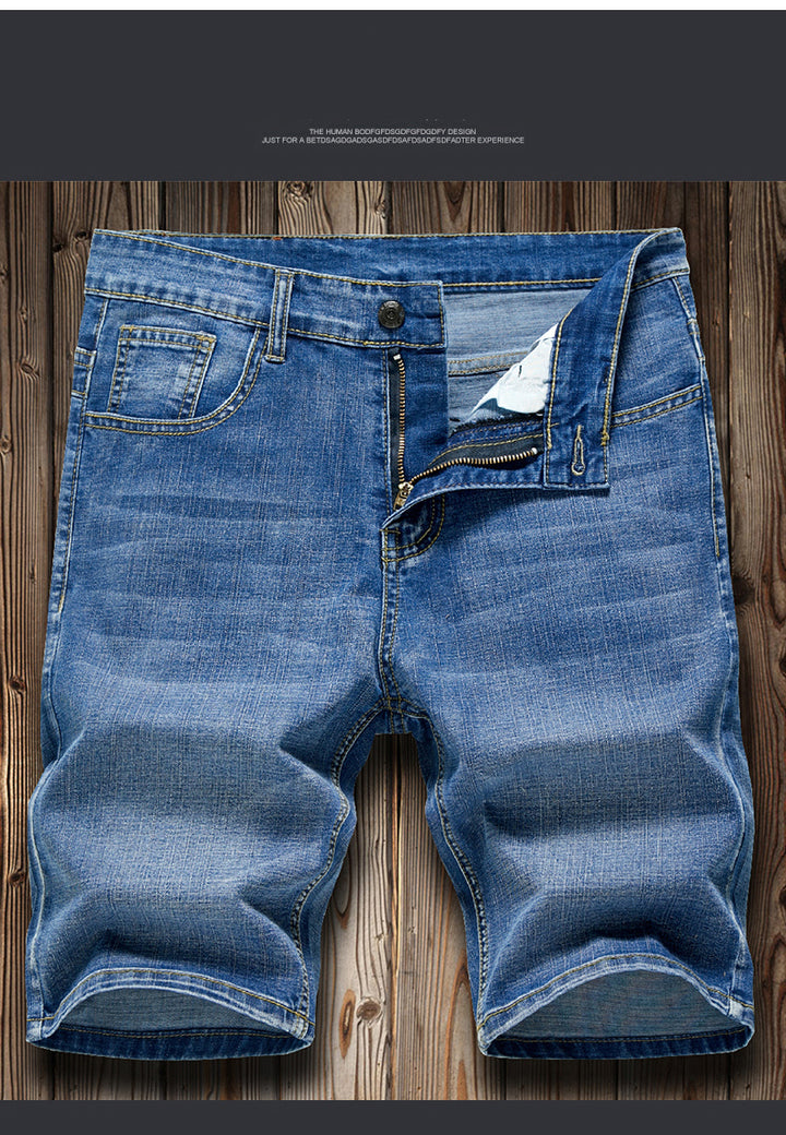 Heren Denim Short | Straight | Met Ritssluiting | Zomer