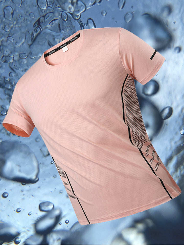 Heren T-shirt | Quick-Dry & Ademend | Gestreept Patroon & Comfort Fit | Sport & Casual