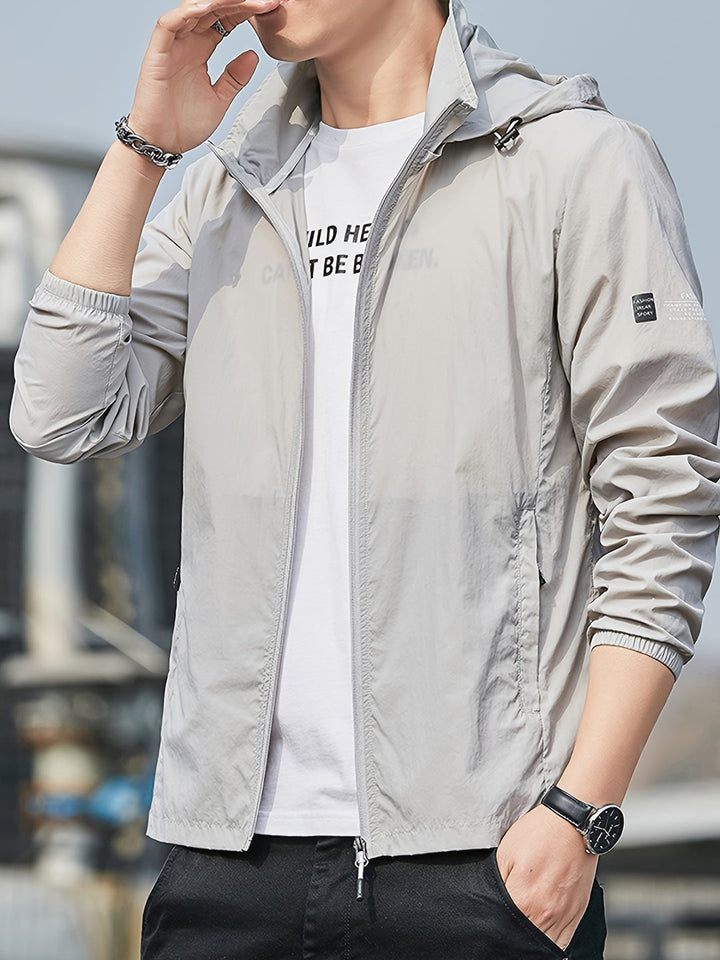 Heren Windbreaker Jas | Met Capuchon & Rits | Zonwerend & Functioneel | Casual & Sportief