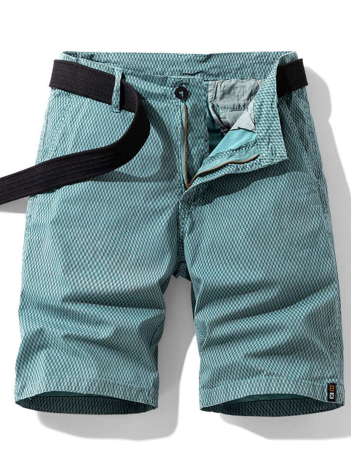 Herens Casual Katoen Blend Cargo Shorts | Gestreept Patroon | Normale Pasvorm