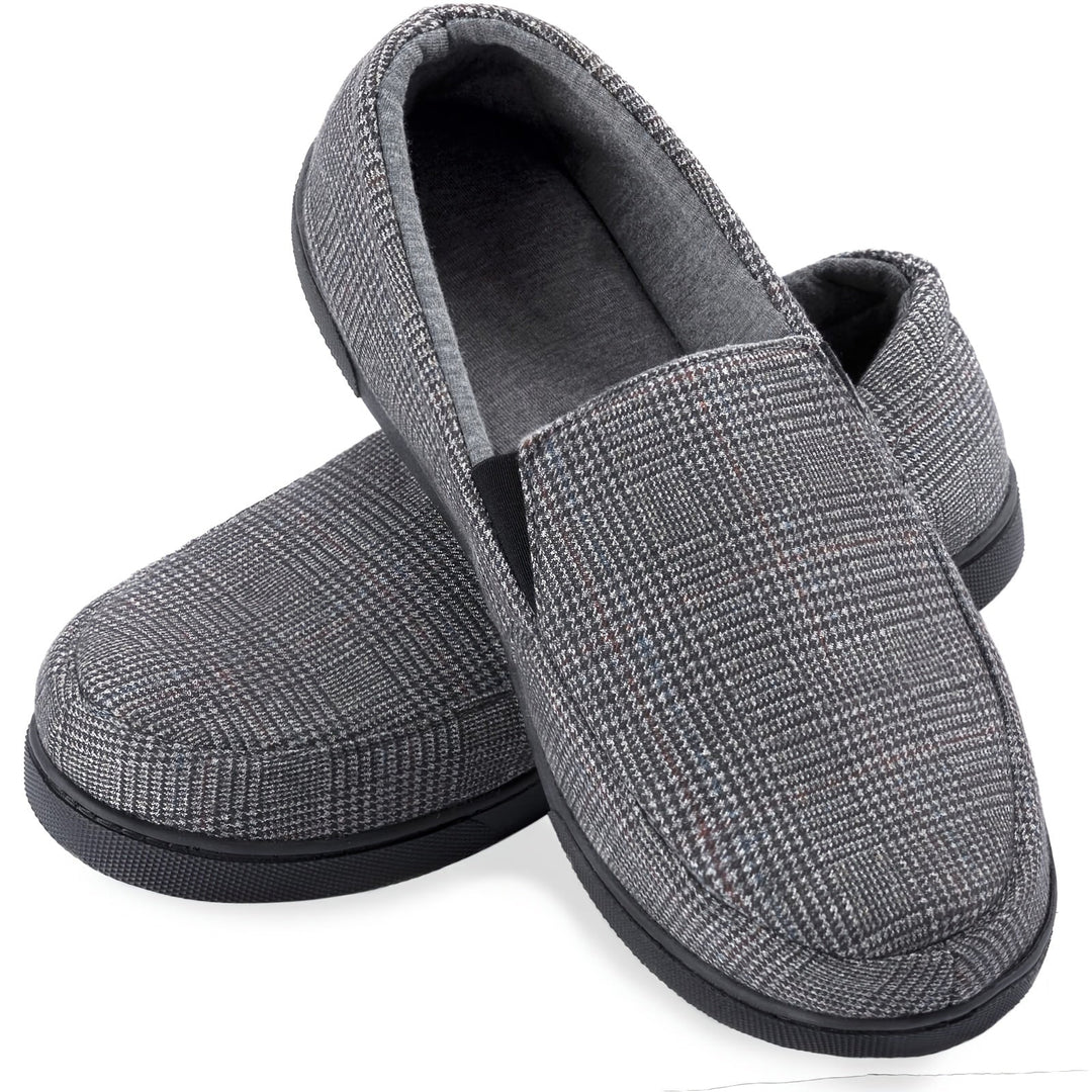 Loafers Heren | Warme Instappers | Geruit Design & Antislip Zool