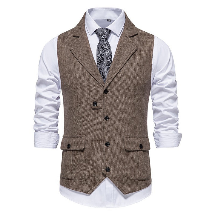 Vest Heren | Elegant & Vintage | Formal Werkkleding | Geweven Stof