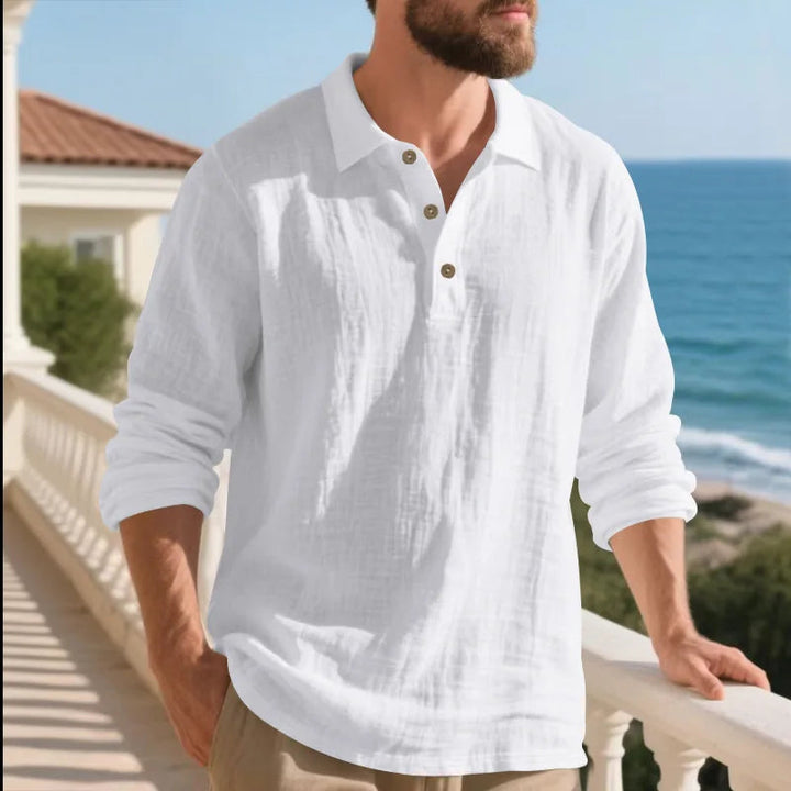Heren Shirt | Elegant | Lange Mouw Met Knoopjes | Zomer