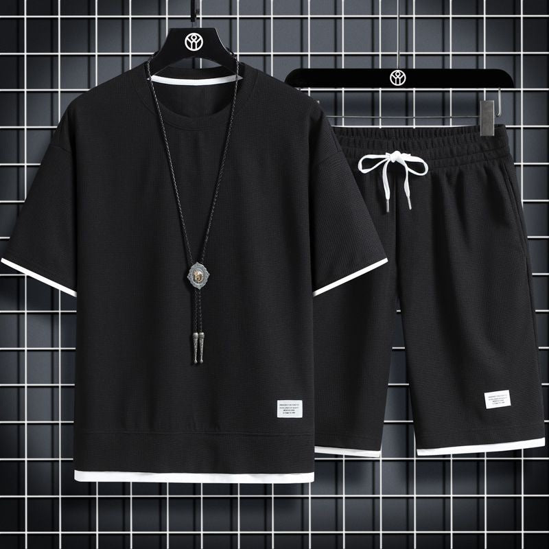 Heren Sport Set | Wafelraster & Ademend | Losse Pasvorm | Polyester