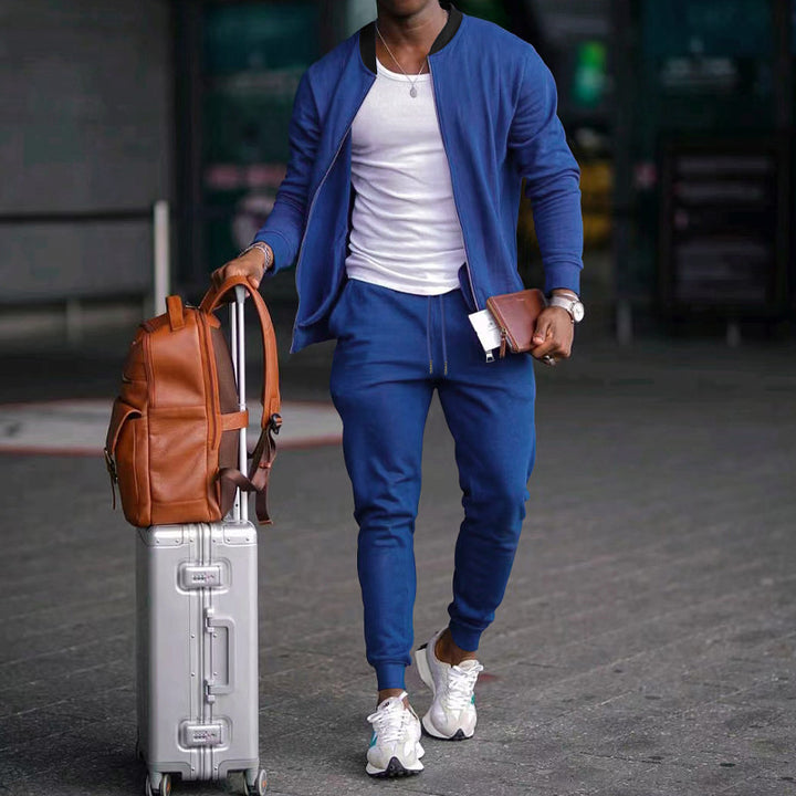 Heren Sportief Pak | Casual & Modieus | Comfortabele Pasvorm | Effen Kleur