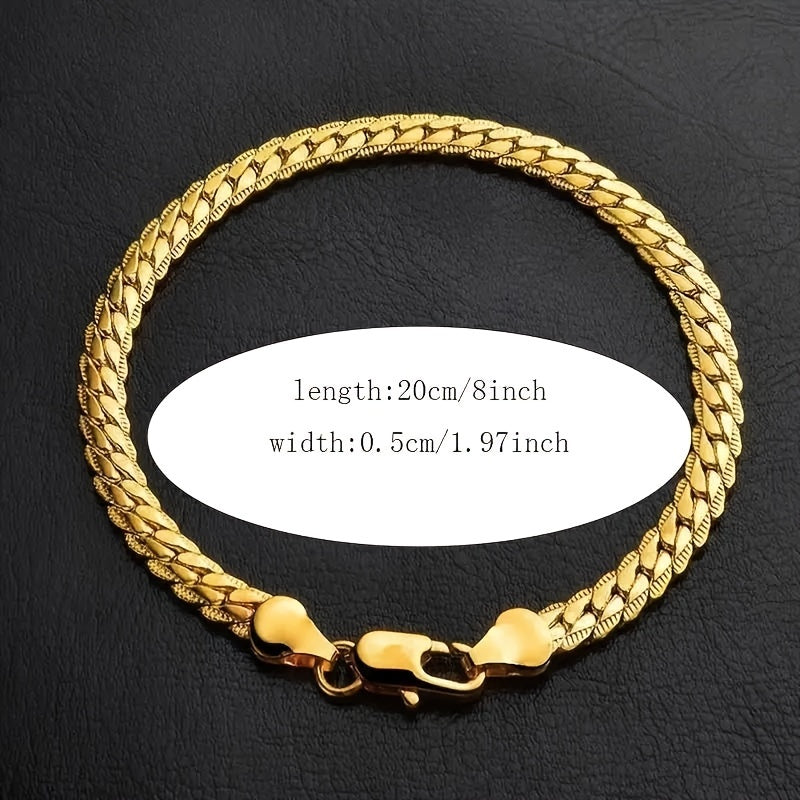 Heren Armband | Verguld Goud | Trendy & Eenvoudig Design | Koper
