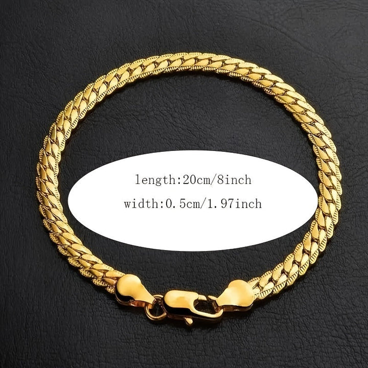 Heren Armband | Verguld Goud | Trendy & Eenvoudig Design | Koper
