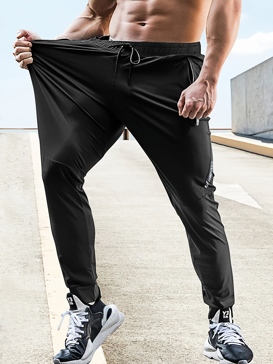 Heren Joggingbroeken | Lichtgewicht & Casual | Ritszakken & Elastische Tailleband | Voor Hardlopen