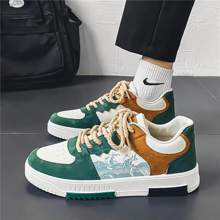 Heren Sneakers | Ademend & Comfortabel | Platte Zool & Vetersluiting | Sportief & Casual