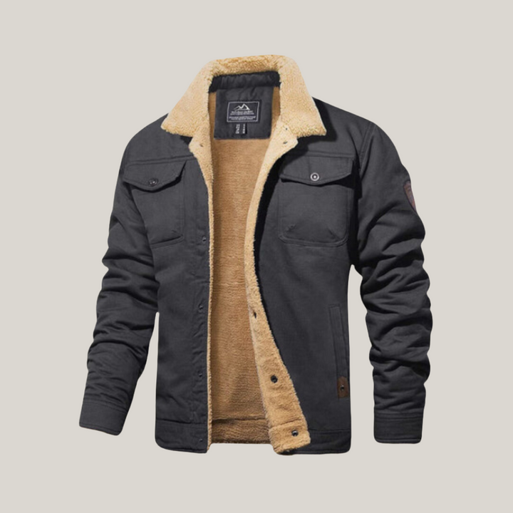 Teddy-fleece gevoerde herenjas voor ultieme warmte en stijlvol comfort | Mason