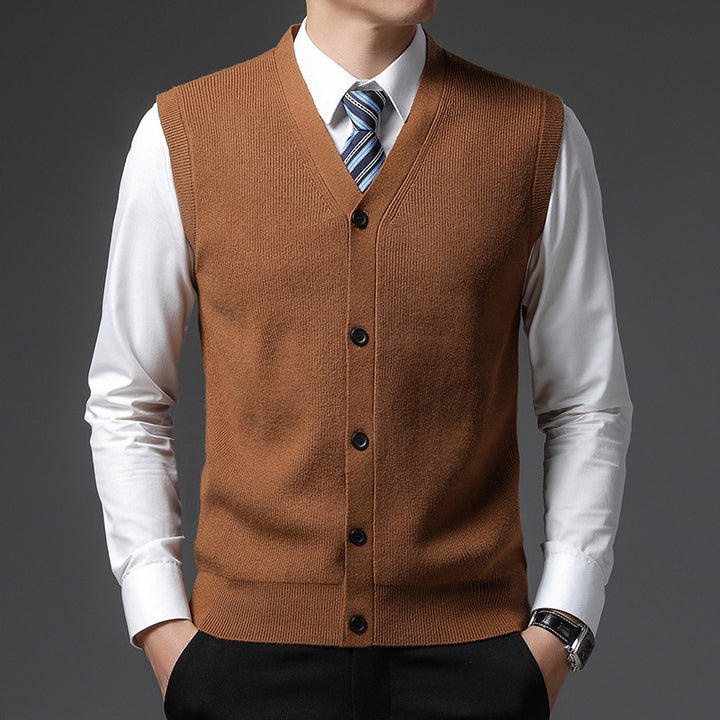 Vest Heren | Mouwloos | V-Hals Knoopsluiting | Slim Fit