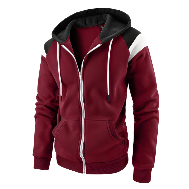 Heren Hoodie | Sportieve Colorblock Sweater | Comfortabel & Losvallend Kleding