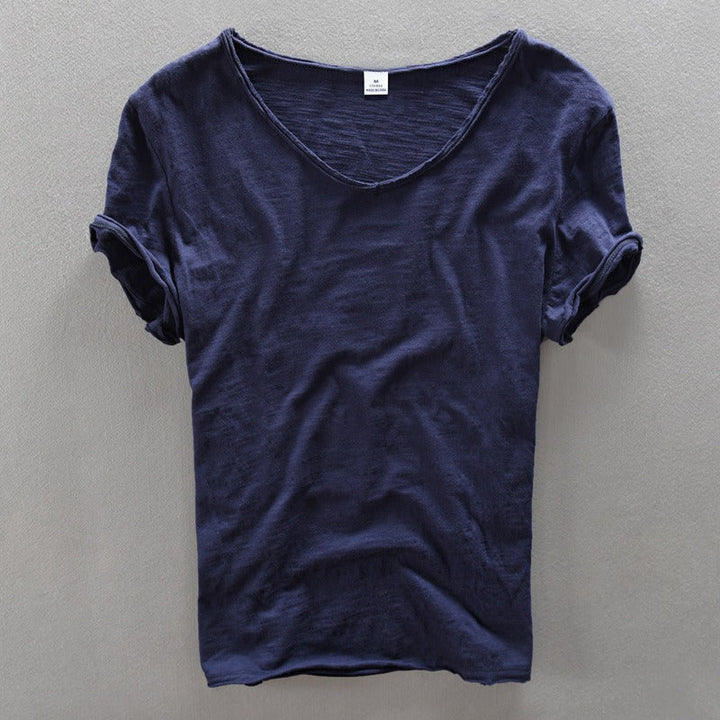 Heren T-shirt | Diepe V-Hals | Ademend & Lichtgewicht | Katoenmix