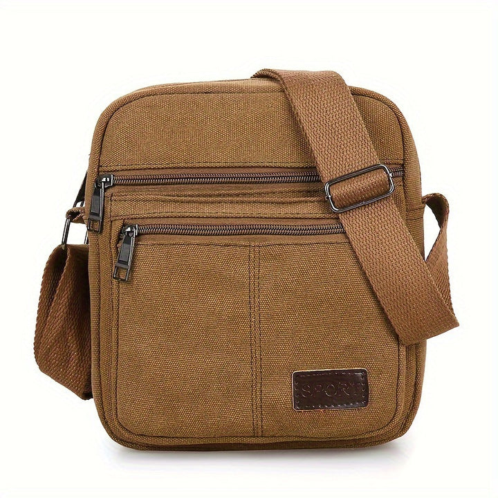 Heren Schoudertas | Verstelbare Band & Meerdere Ritsvakken | Duurzaam Canvas | Casual