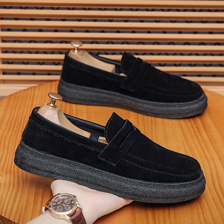 Heren Loafers | Vintage Casual | Comfortabele Dikke Zool | Slip-On