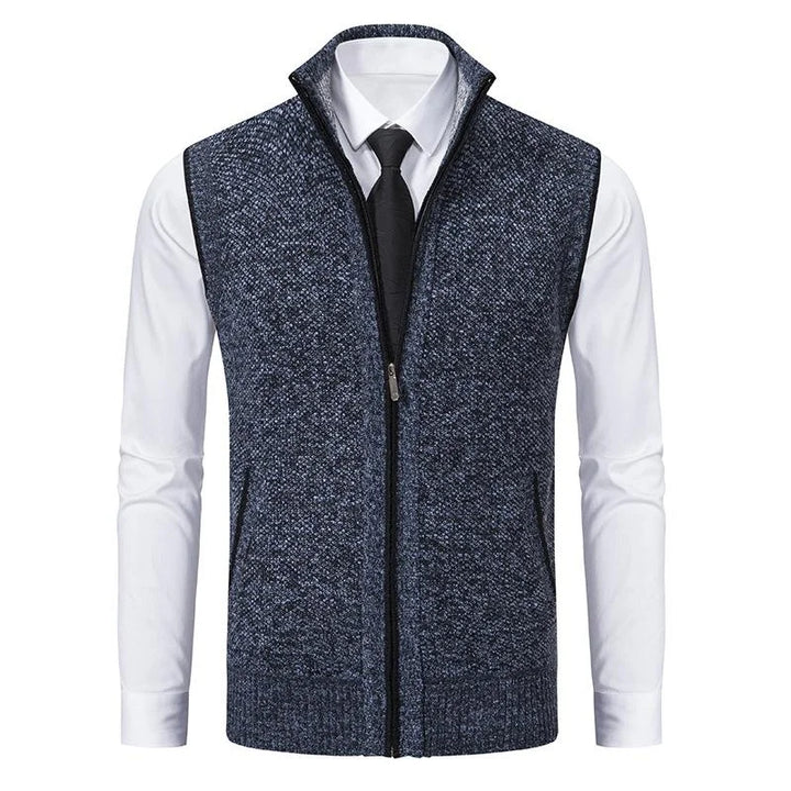 Truien Heren | Klassieke Gebreide Sweater met Rits | Zachte Stof
