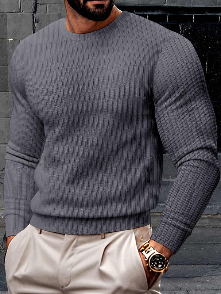 Heren Sweatshirt | Tijdloos & Knus | Zachte Gebreide Stof | Ronde Hals