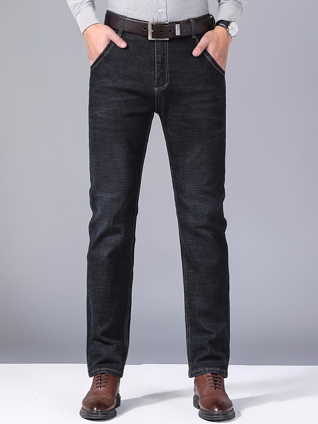 Heren Jeans | Wijde pijpen | Gewassen look & gemiddelde stretch | katoenmix