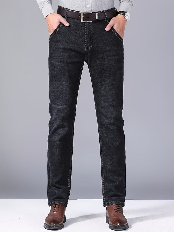 Heren Jeans | Wijde pijpen | Gewassen look & gemiddelde stretch | katoenmix