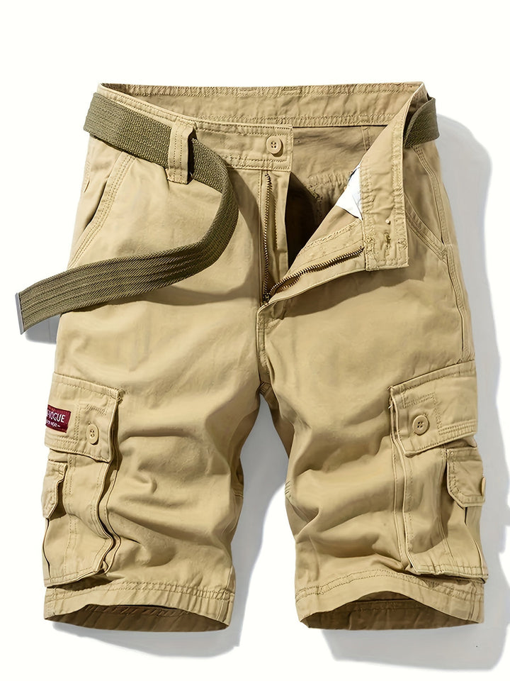 Heren Cargo Shorts | Klassiek Design | Multi-Pocket | Taille Trekkoord | Katoen voor Zomer Buiten