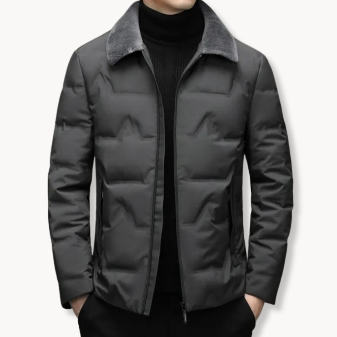 Geïsoleerde winterjas met warme fleece kraag en moderne stijl voor heren | Levi