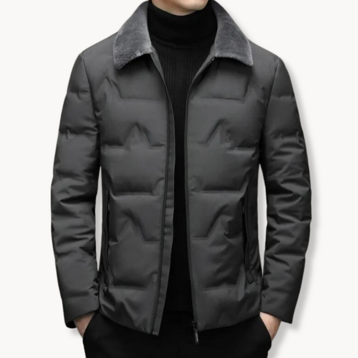 Geïsoleerde winterjas met warme fleece kraag en moderne stijl voor heren | Levi